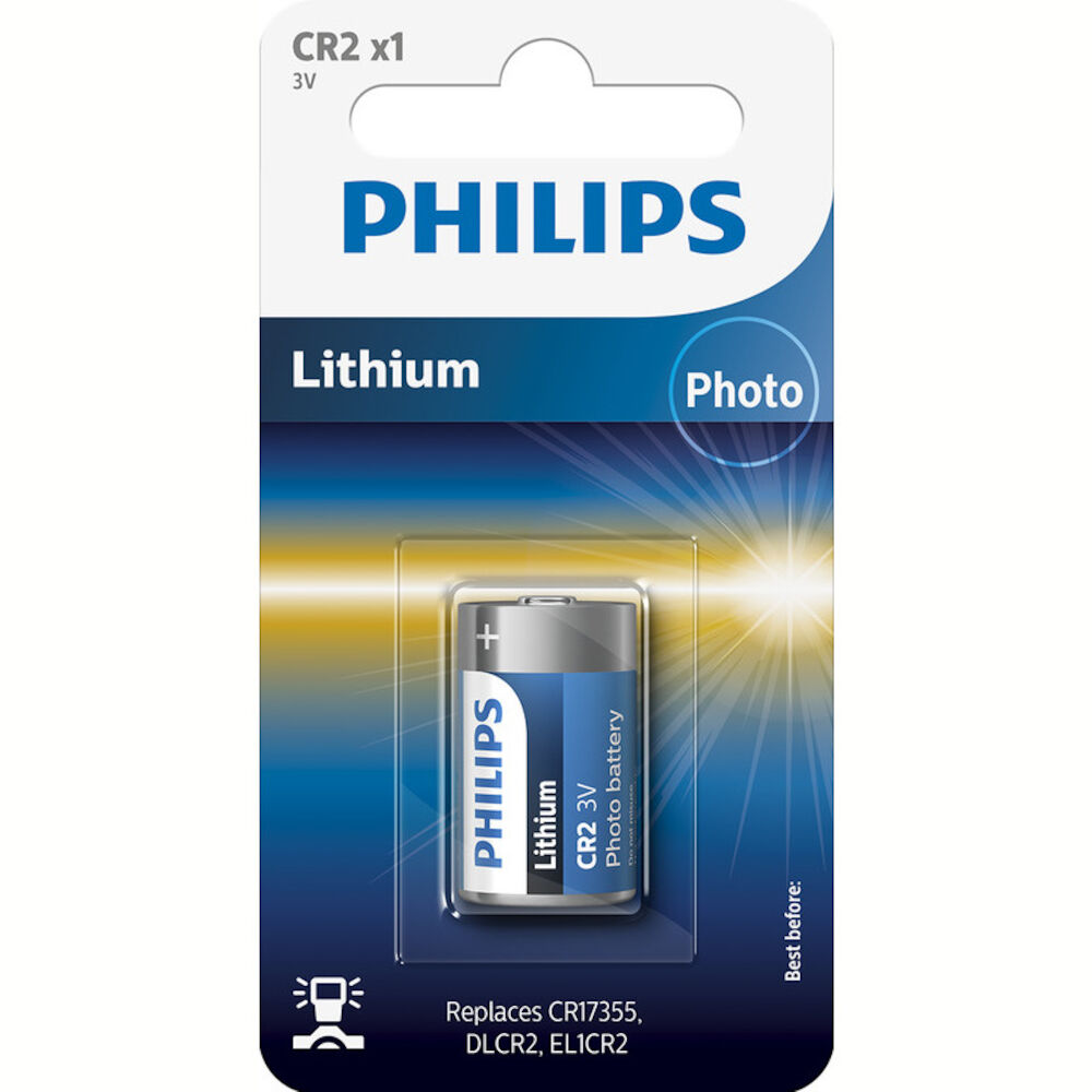 butiksindehaveren Grundig uophørlige Philips, Fotobatteri, CR2, 3 V -