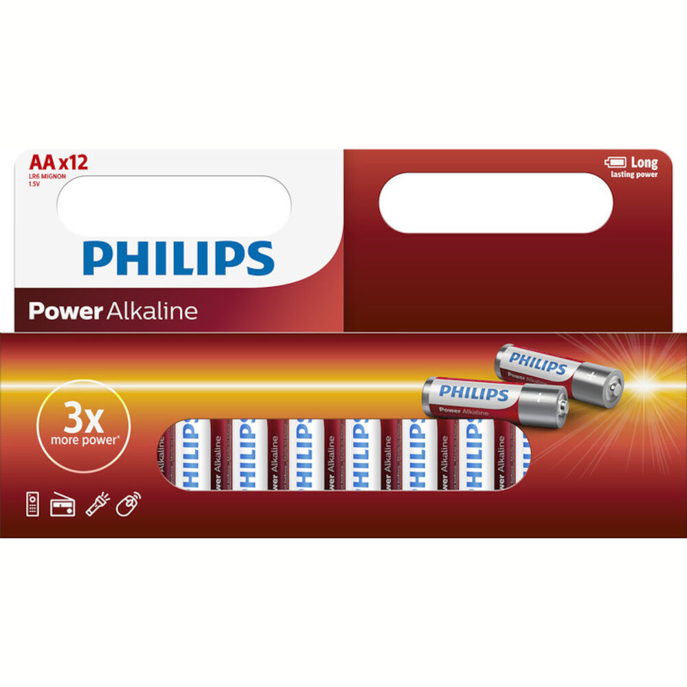 Philips AA-batterier, LR6, 1,5 12 stk. -