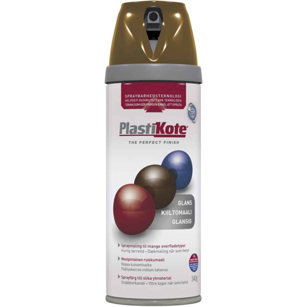 Spraymaling, twist & spray, 400 ml - Brun 0,4 ltr
