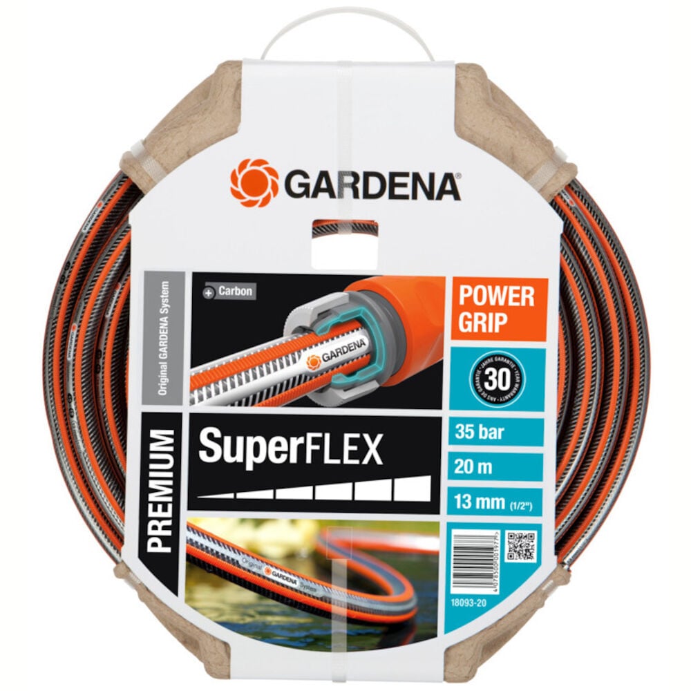 Blændende Habubu fyrretræ Gardena Premium SuperFLEX, Haveslange, 20 m (1/2'') - Køb Vanding online |  SILVAN