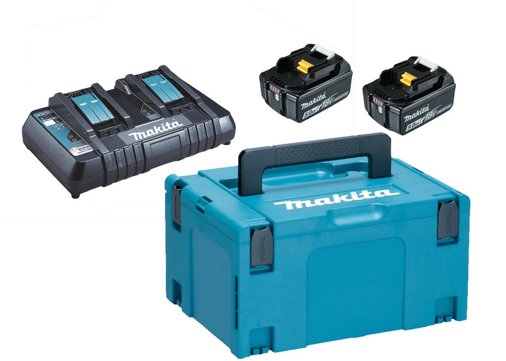 Makita, Batteri inkl. oplader, 18 V/5,0 LXT -