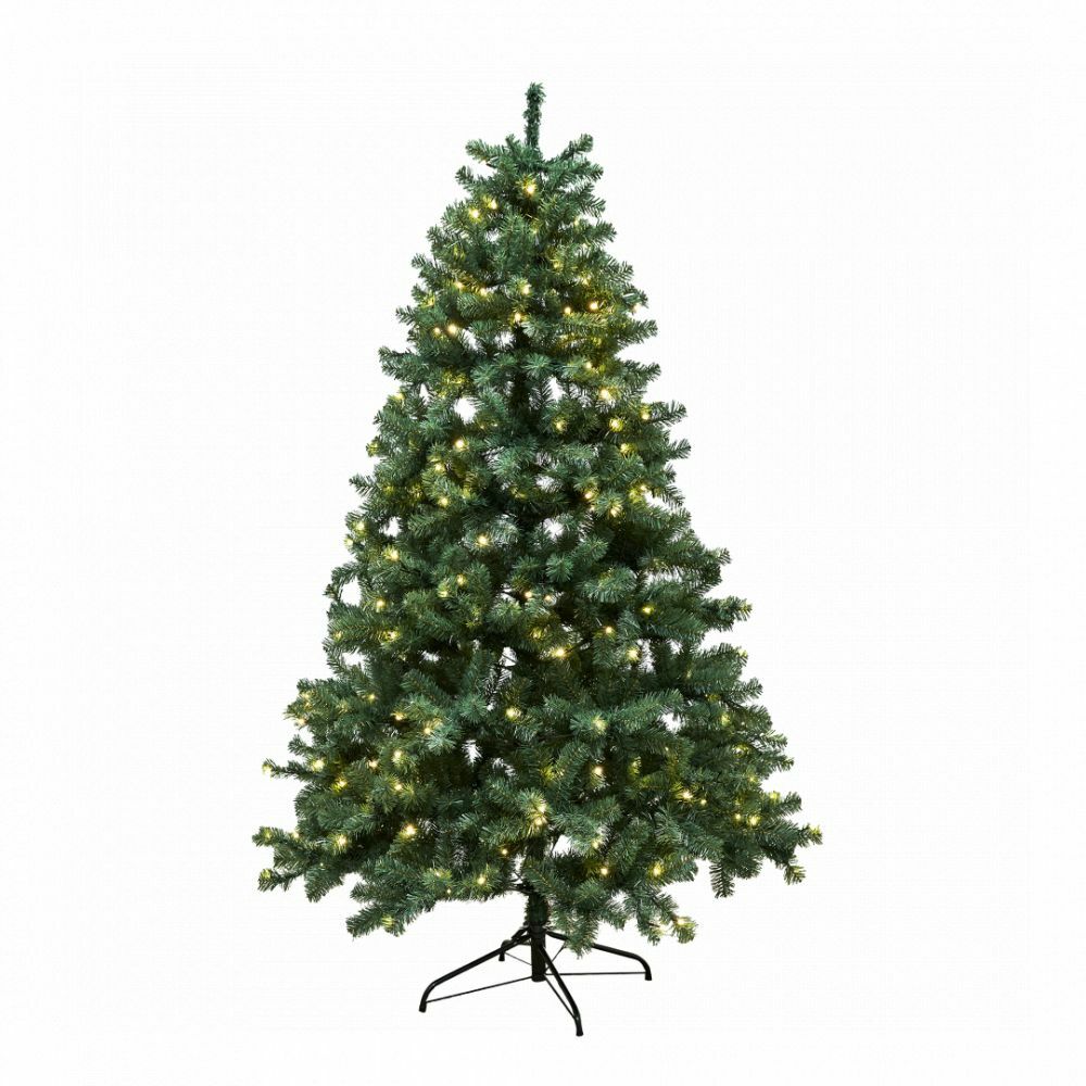 Vær modløs Glatte vest Kunstigt juletræ m. 240 LED-lys, Aske, 180 cm -
